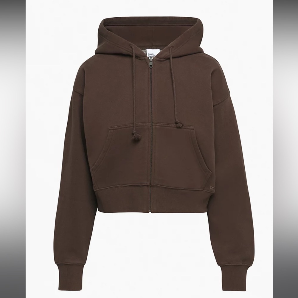 Aritzia Tna Cozy Fleece Boyfriend Boxy Zip Hoodie